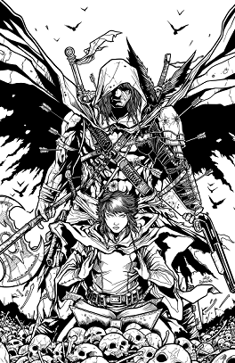The Book of Death (Cover); inked by Laurie Foster