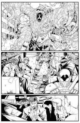 SUPER! #3, Page 13; inked by Laurie Foster