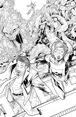 SUPER! #3, Page 16 & 17; inked by Laurie Foster