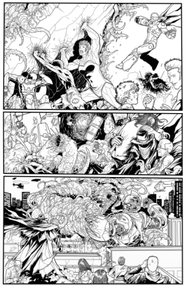 SUPER! #3, Page 18; inked by Laurie Foster