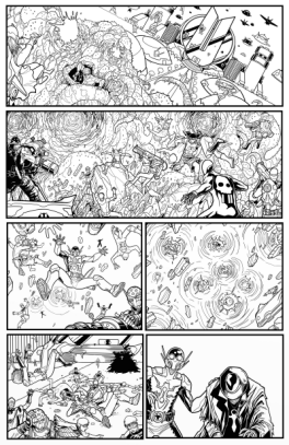 SUPER! #3, Page 21; inked by Laurie Foster