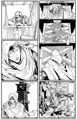The Surgeon #1, Page 2; inked by Laurie Foster